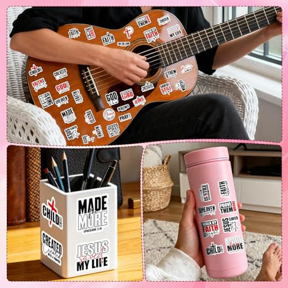 100 Pcs Bible Verse Christian Stickers Religious Faith Sticker - style: Bible Verse