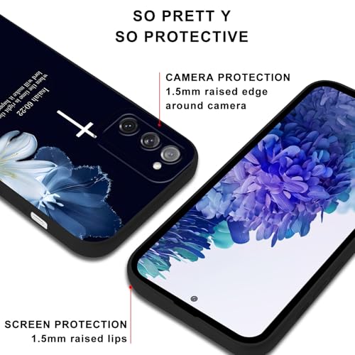 Christian Bible Verse Isaiah 60:22 Blue Lily Phone Case for Samsung Galaxy S20 FE(5G)/S20 Lite/S20 Fan Edition 6.5 Inch – Religious Floral Scripture Protective Cover for Women Girls - color: White flowers, size: for Samsung S20 FE(5G)/S20 Lite/S20 Fan Edi