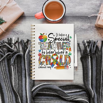 VONTP Special Autism Teacher Spiral Notebook Journal, 5.5x8.3 Inch - color: 008-teacher