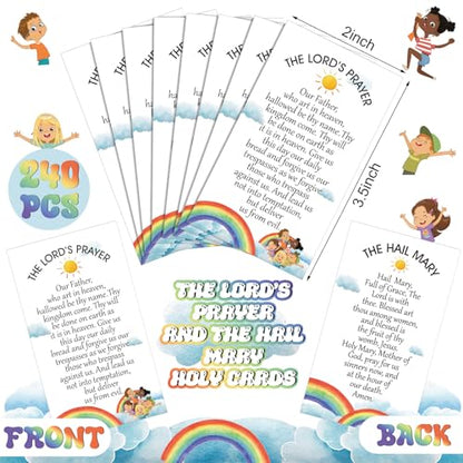Relithick 240 Pcs the Hail Mary Holy Cards Bulk Catholic Gifts
