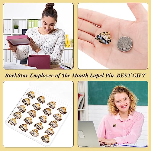 Ceenna 50 Pcs Employee of the Month Star Lapel Pins, Rock - style: Rock