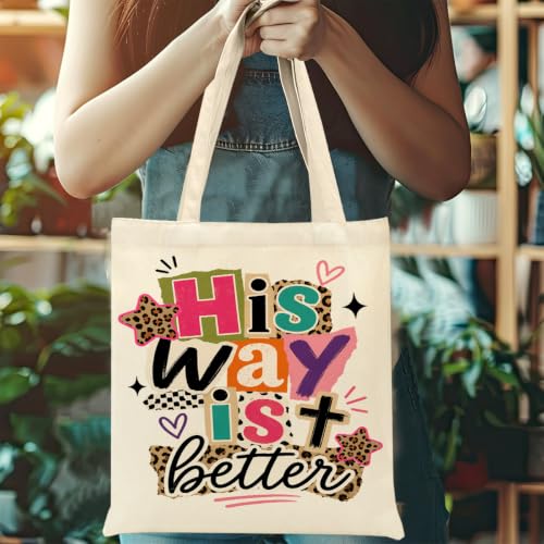 Faith Canvas Tote Bag, Christian Gifts for Women Mama Sister Inspirational Bible Verse Birthday Christmas - color: Bible Verse 881
