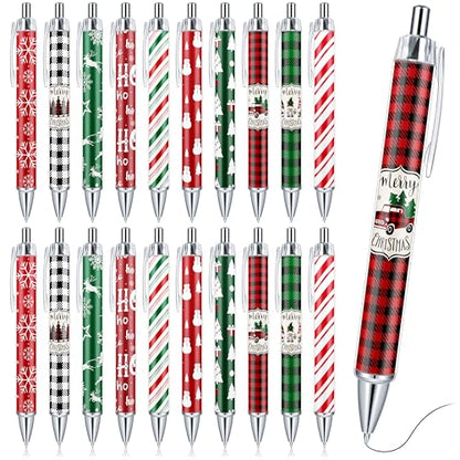 50 Pcs Christmas Ballpoint Pens Bulk - Christmas Pens Gifts Retractable - style: Christmas