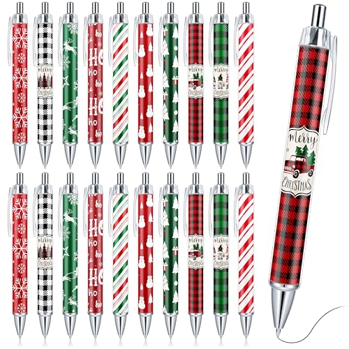 50 Pcs Christmas Ballpoint Pens Bulk - Christmas Pens Gifts Retractable - style: Christmas