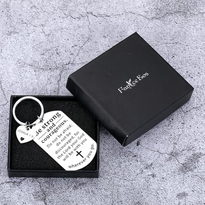 Catholic Key Chains, Christian Gifts for Women, Christmas Stocking Stuffers First Confirmation Gifts for Girls Boys Teens Inspirational Religious Gift for Men Baptism Communion Bible Verse Keychain
