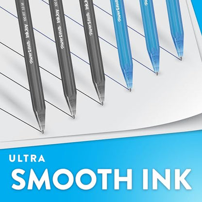 Paper Mate InkJoy 100RT Ballpoint Pens,Medium Point (1.0mm),Black & Blue Ink,- Bulk Pack for School,Home,Office,College,Note-Taking,72 Count (Pack of 2) - size: 72 Count (Pack of 2)