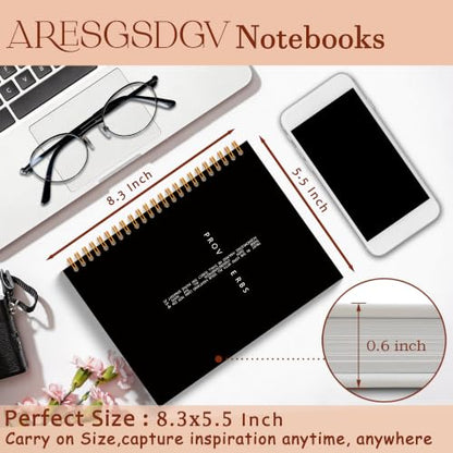Proverbs 3 5-6 Christian Gifts Journals for Women 5.5x8.3in - color: PROVERBS 3.5-6 Black