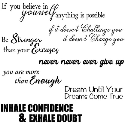 7 Pcs Inspirational Vinyl Wall Decals, Positive Affirmations Wall Decor