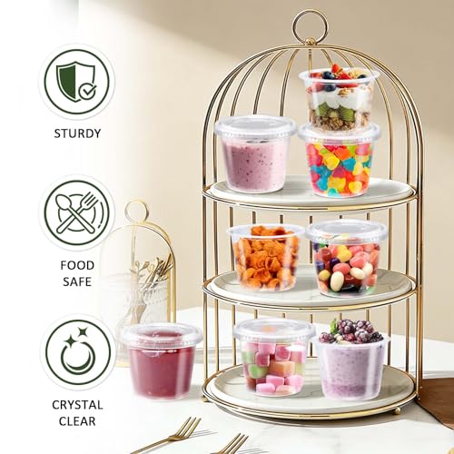 360 Pack 5.5 oz Condiment Cups with Lids, Disposable Jello Cups - size: 5.5oz-360p