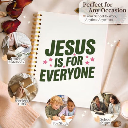 Enkvke Christian Motivational Inspirational Notebook A5 - color: Jesus is for everyone-A5