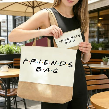 FriendsTote Bag, Funny gift Friend Tote bag, Best friend Makeup Bag, for Women Men Best Friends Birthday Gift - color: Friendsbag 0153