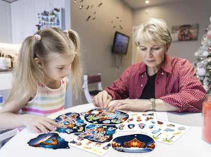 FaCraft Make a Nativity Scene Stickers - 24pcs Nativity Crafts for Kids - color: B-24PCS