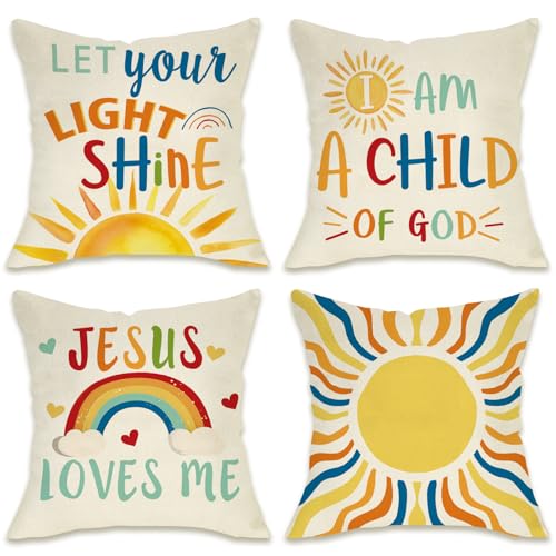 Fahrendom Inspirational Christian Decorative Throw Pillow Covers - color: Inspirational Christian