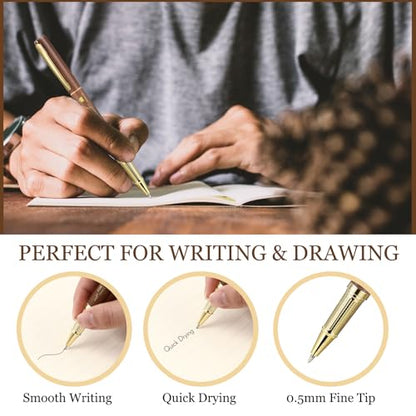 Spakon 40 Pcs Christian Pen Gifts Bulk Inspirational Bible Verse Ballpoint Pen Motivational Grandparents Day Gift Religious Party Favors for Women Men Pastor Clergy Teacher(Brown) - color: Brown