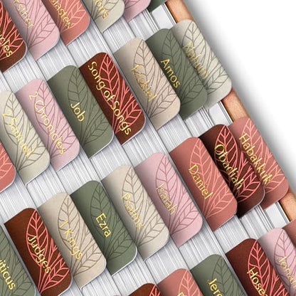 Mr. Pen- Bible Tabs, 75 Tabs, Autumnal Earth, Gold Foil Embossed Lettering - color: Autumnal Earth