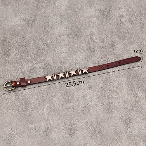Jeilwiy Punk Rock Gothic Black Rivet Leather Spiked Necklace Collar Neckband Leather Choker Necklace for Women Mom Gifts Adjustable - color: HGB117