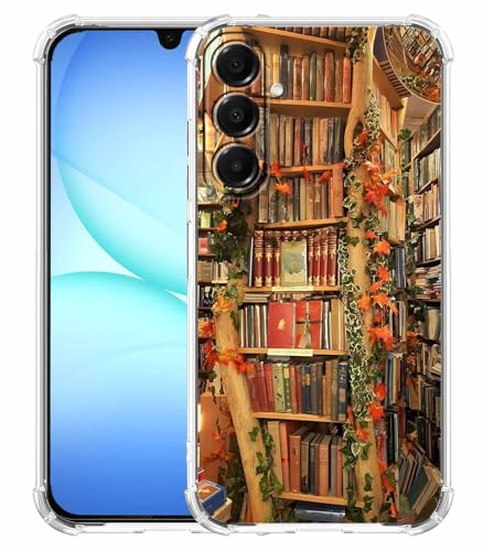 Vintage Bookstore Case for Samsung Galaxy A17,Aesthetic Old Books Library Pattern,Trendy Soft TPU Bumper Case,SA17 - color: Bookstore, size: Samsung Galaxy A17