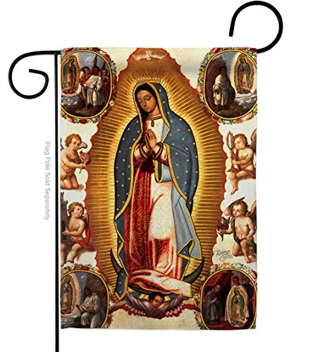 Breeze Decor G153057 Our Lady of Guadalupe Inspirational Faith & Religious Impressions Decorative Vertical Garden Flag 13" x 18.5" Printed in USA Multi-Color