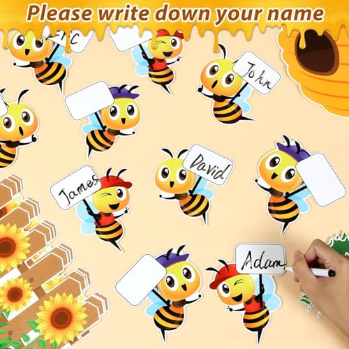 gisgfim Bee Bulletin Board Decoration Set Bee Jesus Religious Borders Cutouts for Classroom Door VBS Christian Sunday School Sunnmer Welcome Bulletin Board Craft Home Wall (We Bee-Long to Jesus) - style: We Bee Long To Jesus