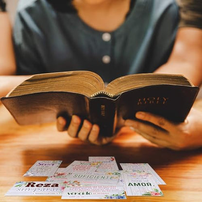 240 Pcs Bible Verse Cards in Spanish Prayer Greeting Card Retro - style: Retro