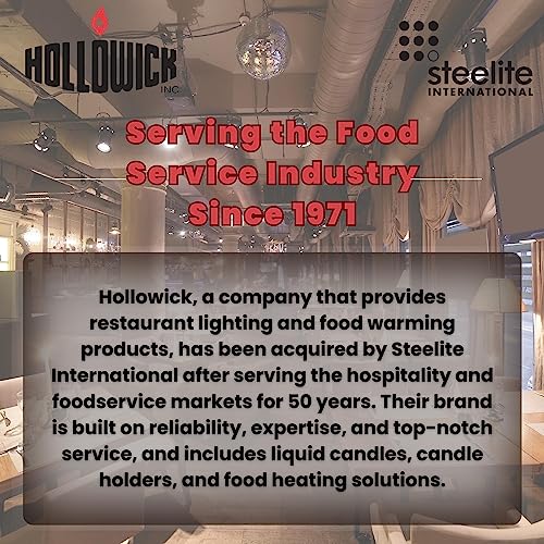 Hollowick - HD15 15 Hour Disposable Liquid Candle Not for Home Consumer Use (96/case),Clear - color: 15 Hour Burn Time