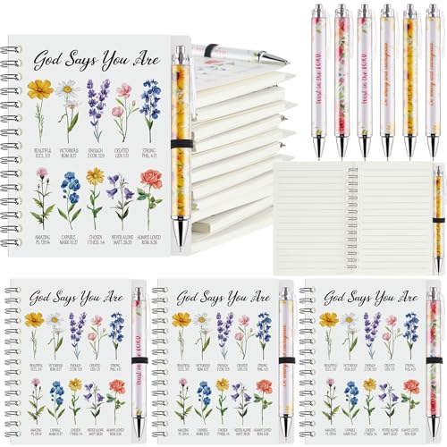 Colarr 12 Sets Christian Gifts for Women Notebook Pen Gift Set, God Says - style: God Say