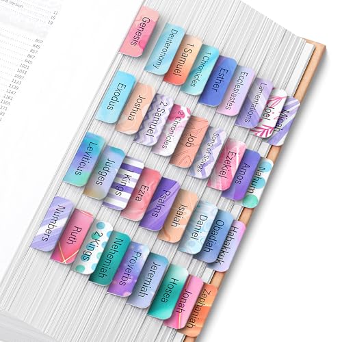 Mr. Pen- Laminated Bible Tabs, 120 pcs, Easy-to-Read & Apply - color: Dreamy Tapestry