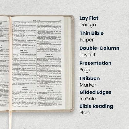 Personalized KJV Small Print Bible for Adult, Name Engraved, Standard Size - color: Taupe