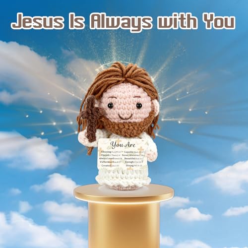 Emotional Support Positive Jesus Crochet Catholic Spiritual Christian Gifts - style: you are amazing...