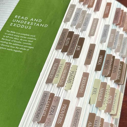 Laminated Bible Tabs, Reposition Large Print Stickers, Easy to Read and Apply Bible Tabs for Women and Man (Coffee Style) - color: Coffee Style