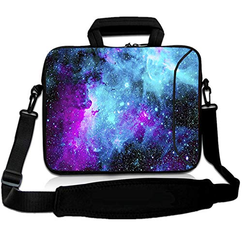 RICHEN 11 11.6 12 12.5 13 inches Case Laptop/Chromebook/Ultrabook/PC Messenger Bag Tablet Travel Case Neoprene Handle Sleeve with Shoulder (11-13.3 inch, Galaxy) - color: Galaxy, size: 11-13.3 inch