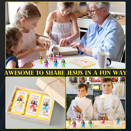 CroBlissful 60 Sets Mini Jesus Figurines Bulk,Multiple Styles - style: Multiple Styles