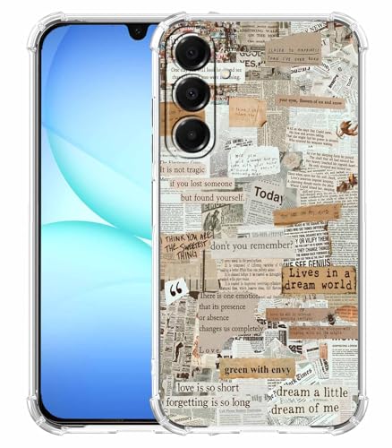 Retro Newspaper Case for Samsung Galaxy A17,Old Papers Collage,Unique Soft TPU Bumper Case,SA17 - color: Retro Newspaper, size: Samsung Galaxy A17