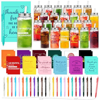 AmazingSpark 72 Pcs Employee Appreciation Gifts 13.5 oz Thank You Cups Bulk - color: Multicolored, style: New Team
