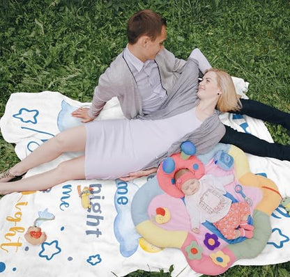 Unique Baptism Gifts for Boys/Girl, Baptismal Blanket 40"x50", Sweet Christian Gifts for Kids Soft Throw, Girls/Boys Christening Presents for Catholic, Religious Baptism Favors