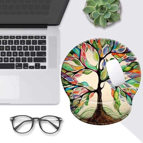 Ergonomic Mouse Pad with Wrist Support,Gaming Mousepad with with Non-Slip - color: Round-B2
