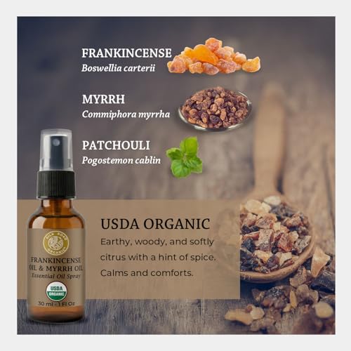 Silk Road Organic Frankincense Oil & Myrrh Body Ache Spray, USDA Certified - size: 1 Fl Oz (Pack of 1)