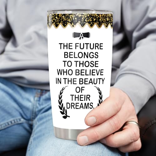 Personalized Graduation Tumbler 2026 Stainless Steel 20 oz 30 oz – Class of 2026 Insulated Travel Coffee Mug with Lid for Women Girls High School Senior - color: Graduation 499