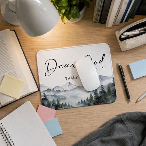 QIYUHOY Christian Inspirational Mouse Pad, 9.5x7.9 Inch - color: dear god thank you
