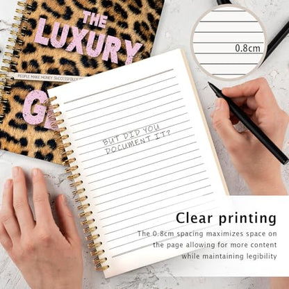 Fashionable Leopard Notebook, Trendy Cheetah Print Notebooks for Note Taking, Funky Leopard Journal, Luxury Modern Journals for Writing, Aesthetic Office Supplies, 5.5x8.3 Inch - color: 05-Bible(09)