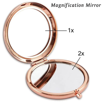 Personalized Gifts for Niece, Inspirational Niece Gifts for Birthday, Engraved Compact Mirror, Graduation Mothers Day Basket Stuffers - color: Niece - Braver,stronger,smarter,loved