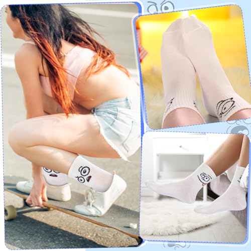 Cuffbow 20 Pack Crazy Funny Emotion Women Sock - style: White Cute Style
