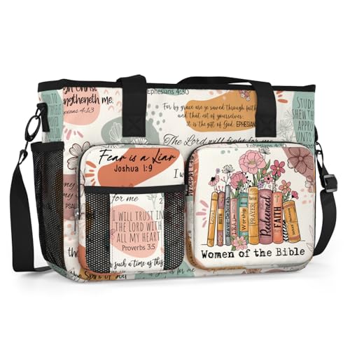 Christian Work Bag for Women Faith Based Gift for Church Tote - color: Women of the Bible