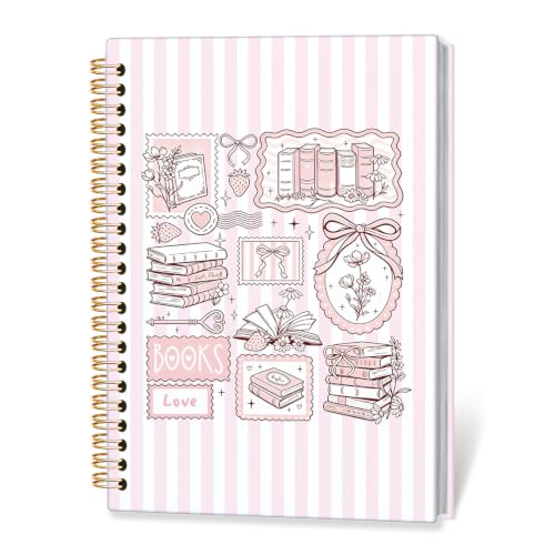 Book Lovers Cute Hardcover Spiral Notebook Journal for Women,A5 - color: Book Love