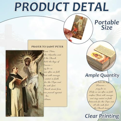 chiazllta 240 PCS Catholic Saint Prayer Cards Bulk Holy Prayer Cards for Peace Mass Devotional Bible Bookmarks 9×5 cm Assorted 40 Styles Inspirational Christian Religious Gifts for Women Men Kids
