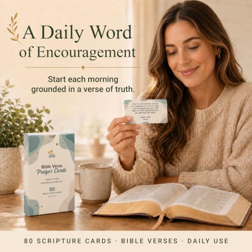 Scripture Cards with Bible Verses – 80 Daily Prayer Cards Bulk for Women, Christian Affirmation for Bible Study, Assorted Mini Scripture Encouragement Motivational Christian Gifts - color: Morandi