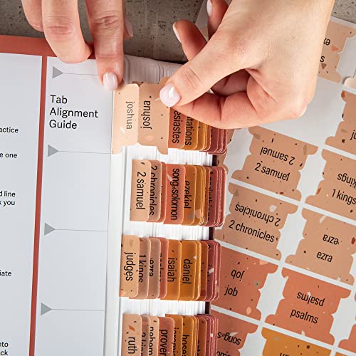 DiverseBee Laminated Bible Tabs for Women and Men (Terrazzo Theme) - color: Terrazzo