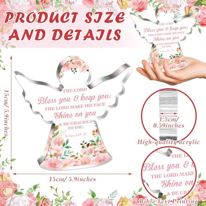 Gerrii Christian Gifts Women Angels Spiritual Desk Decor, Floral Angle - style: Floral Angle
