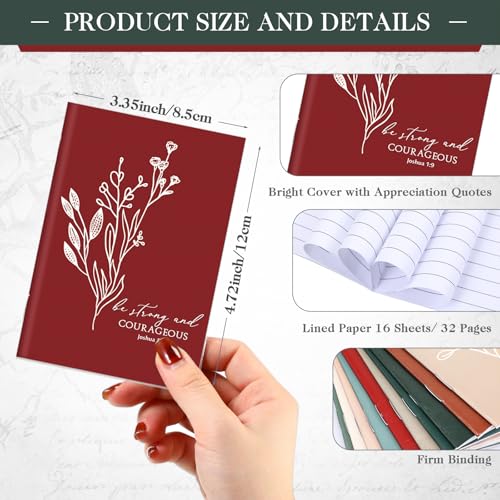 Fuutreo 60 Pcs Bible Verse Christian Gifts, Prayer Journal, Bright Color - color: Christmas Color