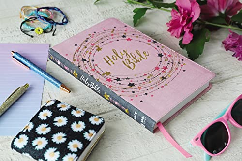 NIV, Bible for Kids, Flexcover, Pink/Gold, Red Letter, Comfort Print: Thinline Edition (Easy-to-Read, Easy-to-Carry)